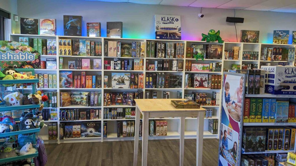 Large selection of games at Meeple Movers in Ocala