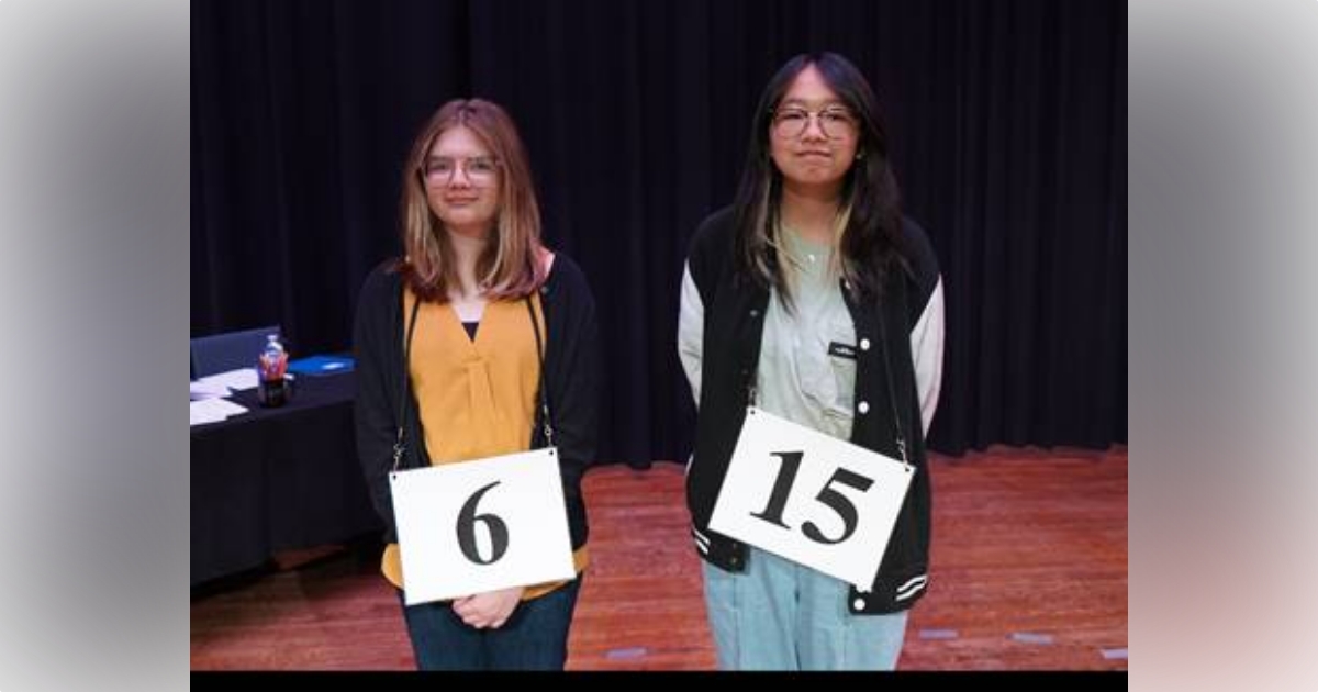 2024 Marion County Spelling Bee Champions Cali Godwin and Kathy Ly